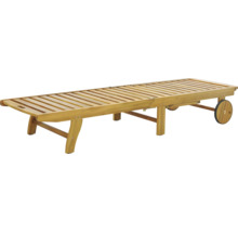Holzliege mit Rädern für den Garten