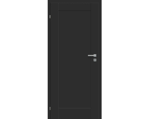 Pertura Zimmertür VINDA Uni Schwarz 86,0x198,5 links mit Schlüßellochbohrung Zimmertür mit Beschlägen