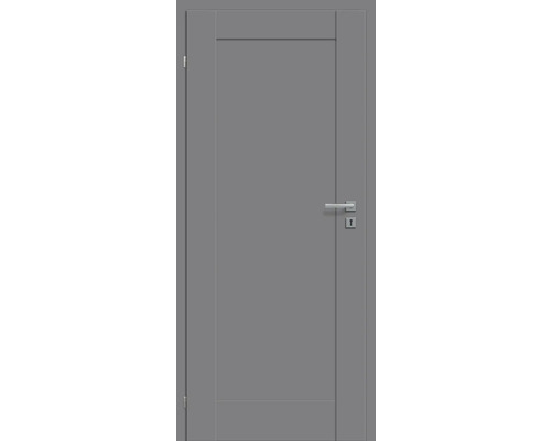 Pertura Zimmertür VINDA Uni Grau 86,0x198,5 links mit Schlüßellochbohrung Graue Innentür mit Beschlägen