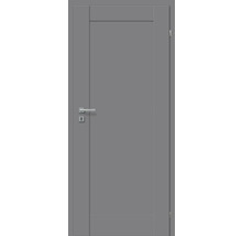 Porte intérieure grise avec garniture de poignée et serrure