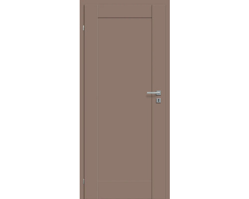 Pertura Zimmertür VINDA Uni Mokka 86,0x198,5 links mit Schlüßellochbohrung Innentür mit Drückergarnitur und Schlüsselloch
