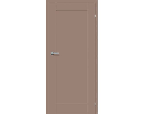 Porte d’intérieur Pertura VINDA uni mokka 98,5x198,5 droite sans perçage pour trou de serrure Porte intérieure fermée avec poignée