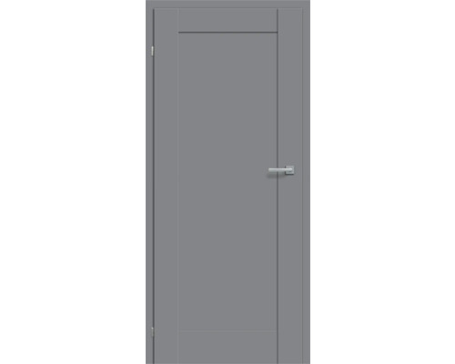 Pertura Zimmertür VINDA Uni Grau 61,0x198,5 links ohne Schlüßellochbohrung Graue Innentür mit Drückergarnitur