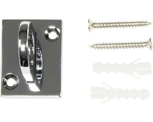 Fixation murale pour balise de barrage chrome Fixation murale pour balise de barrage chrome