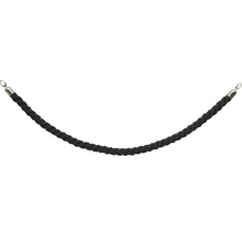 Absperrkordel gedreht schwarz Ende chrom 150 cm-thumb-0