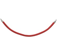 Corde de balisage lisse rouge extrémité chromée 150 cm-thumb-0