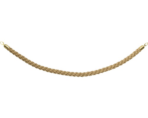 Corde de balisage torsadée bronze extrémité or 150 cm