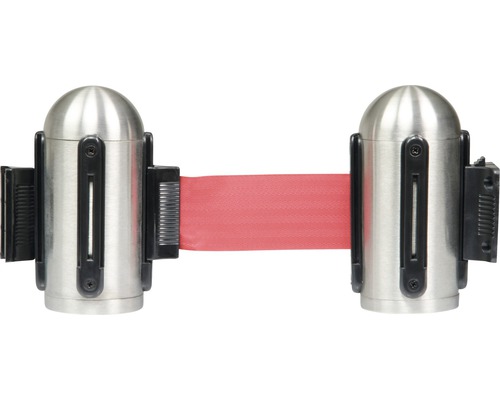 Absperrpfosten Aufsatz mit ausziehbarem rotem Nylonband 205 cm
