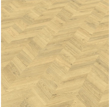 Parquet posé en motif à chevrons