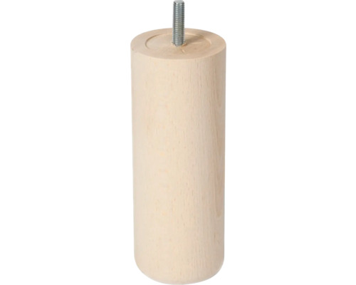 Pied de meuble en bois avec tige filetée