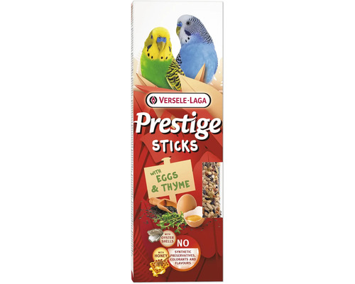 Versele Laga Prestige Sticks pour perruches ondulées aux œufs et au thym