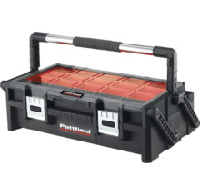 Pattfield Werkzeugkoffer mit Tragegriff und transparentem Deckel