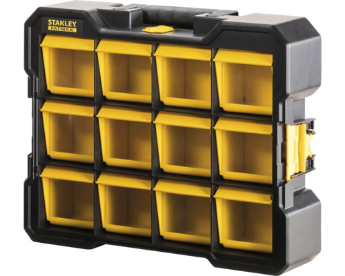 Boîte de rangement Stanley Fatmax avec douze compartiments pour ranger les petites pièces