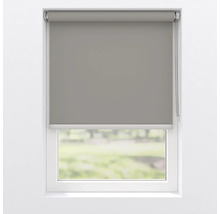 Grauer Rolladen vor einem Fenster für den Sichtschutz