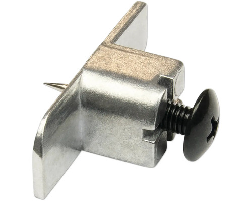 Points de fixation Sonava aluminium noir avec vis M5 x 20 mm pack = 4 pièces Clip de fixation avec clou et vis