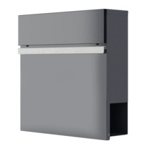 Grauer Briefkasten zur Wandmontage