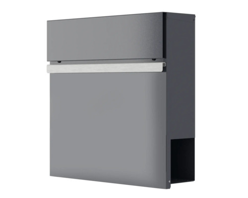 Briefkasten DESIGNline BK3 BxHxT 380/380/110 mm anthrazit Grauer Briefkasten zur Wandmontage