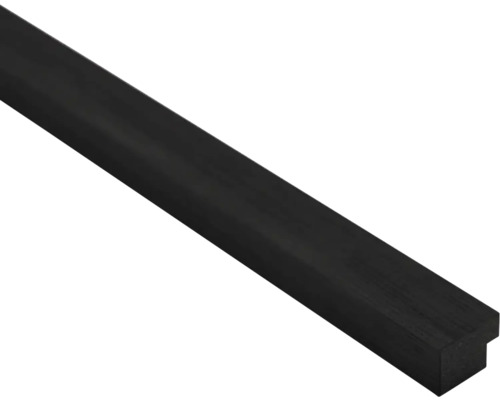 Universal Abschlussleiste für Akustikpaneel Farbton Schwarze Eiche 2600 x 25 x 18 mm Schwarze Holz Bilderleiste