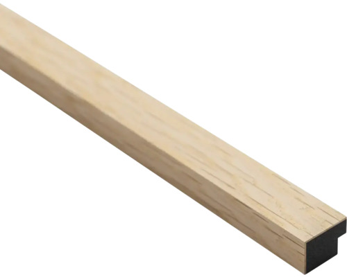 Baguette de finition universelle pour panneau acoustique couleur chêne naturel plaqué 2600 x 25 x 18 mm Baguette profilée en bois