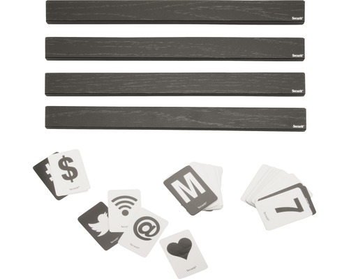 Étagère à lettres noir avec accessoires Étagère à lettres noir avec accessoires