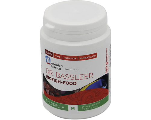 Aquariumfischfutter Aquarium Münster Dr. Bassleer fish Food CHLORELLA M 60 g Dr Bassleer Biofish-Food für Fische