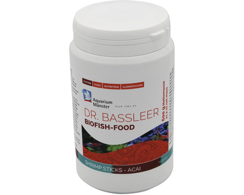 Nourriture pour poissons d'aquarium Aquarium Münster Dr. Bassleer fish Food SHRIMP STICKS ACAI 150 g Dr. Bassleer Biofish-Food Shrimp Sticks Acai Boîte