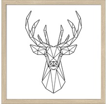 Gerahmtes Bild Geometrical Deer 33x33 cm