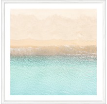 Gerahmtes Bild Beach topview 53x53 cm