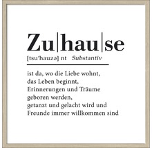 Gerahmtes Bild Zuhause 53x53 cm