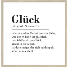 Gerahmtes Bild Glück 53x53 cm