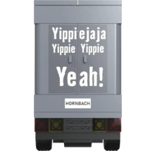 Hornbach Transporter Modell mit Schriftzug Yippie jaja Yippie Yippie Yeah!