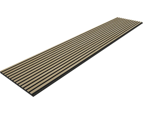 Sonava Akustikpaneel Eiche Bergen 1-seitig furniert naturgeölt 2600 x 520 x 21 mm Akustikpaneel mit Holzlamellen auf Filzträger