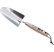 Transplantoir de jardin en acier inoxydable avec manche en bois de for_q