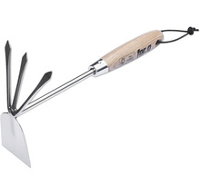 Sarcloir combiné avec manche en bois pour travaux de jardinage