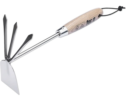 Sarcloir combiné avec manche en bois pour travaux de jardinage