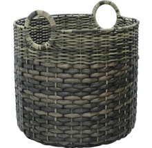 Panier en vannerie plastique avec deux poignées