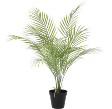 Kunstpflanze Areca Palme in einem schwarzen Topf