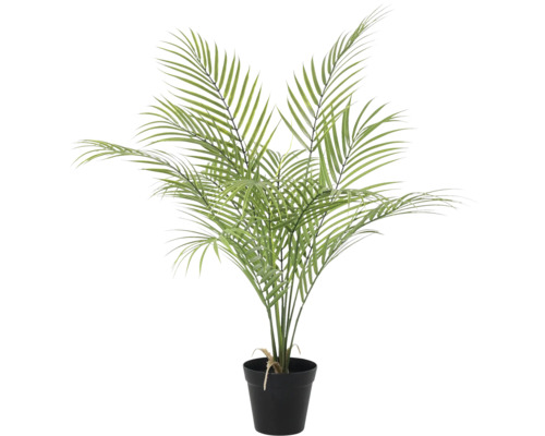 Kunstpflanze Areca Palme in einem schwarzen Topf