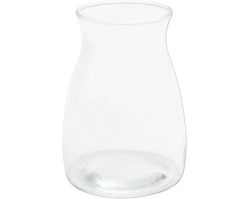 Vase en verre transparent