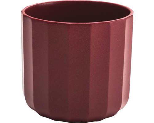 Pot de fleurs Noeline céramique Ø 13,5 cm h 12,6 cm rouge Cache-pot en céramique