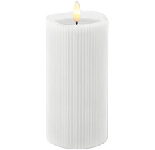 Bougie LED décorative avec surface nervurée