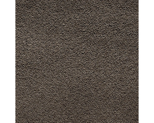 Moquette Shaggy Venezia marron foncé FB49 largeur 400 cm (au mètre) Gros plan d'une structure d'enduit