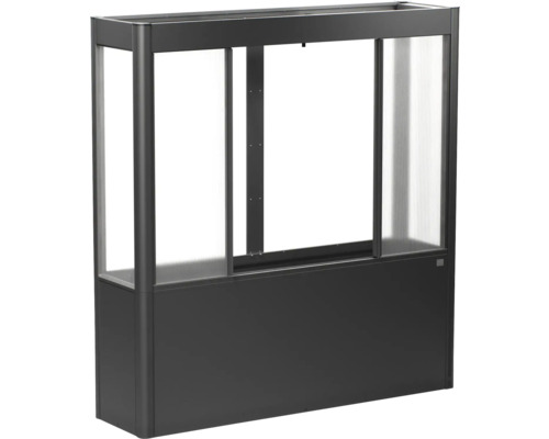 Hochbeet aus Kunststoff mit Schiebefenstern