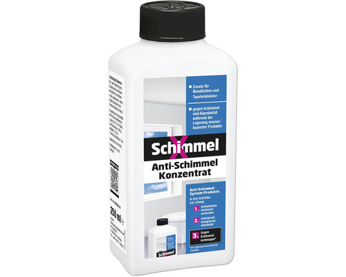 Schimmel Concentré anti-moisissures dans un flacon de 250 ml pour lutter contre la moisissure