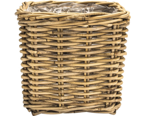 Geflochtener Pflanzkorb mit Kunststoffeinsatz