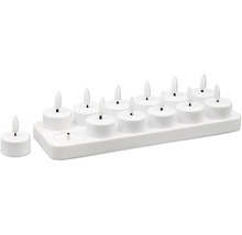 Bougies chauffe-plat LED dans un support pour un éclairage d'ambiance