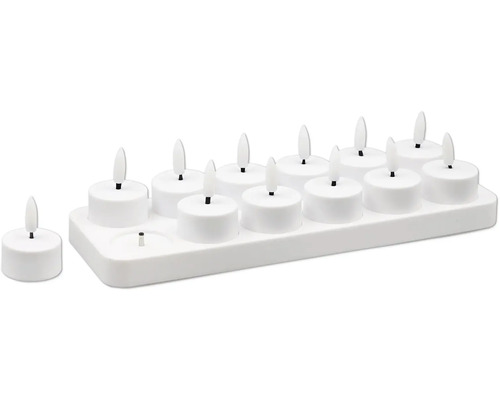 Bougies chauffe-plat LED dans un support pour un éclairage d'ambiance