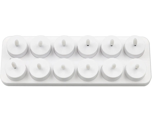 Ensemble de douze bougies chauffe-plat LED avec station de charge
