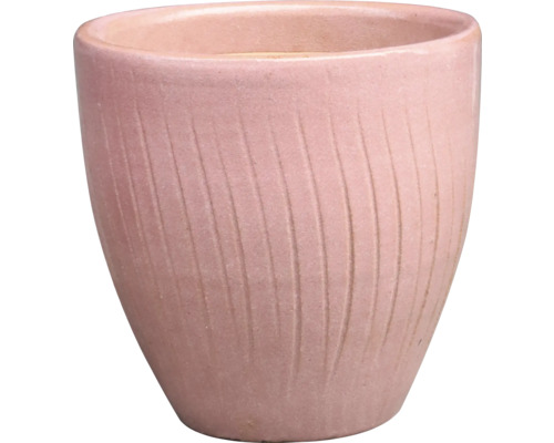 Pflanztopf Keramik glasiert Ø 26,5 cm H 25,5 cm plum Blumentopf aus Keramik mit gerillter Oberfläche
