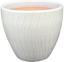 Pot de fleurs avec surface rainurée